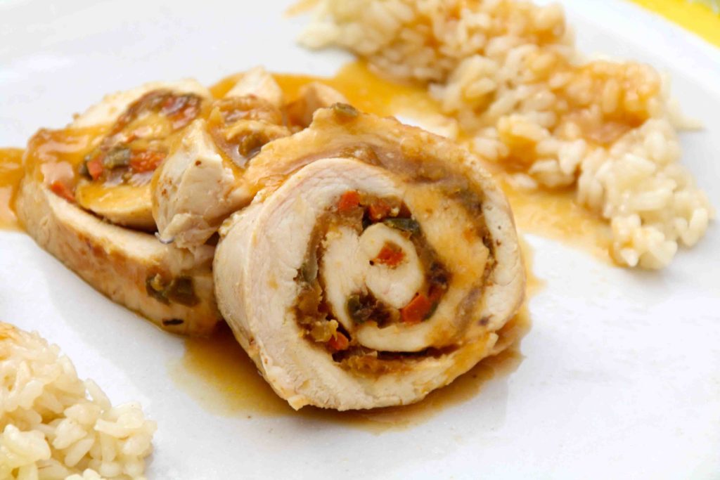 Pechuga de pollo rellena