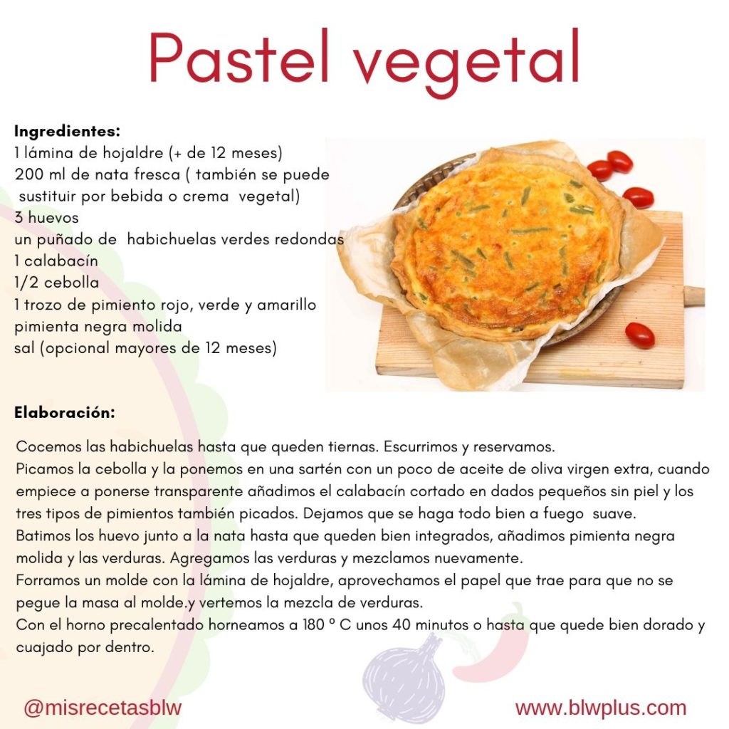 Pastel vegetal paso a paso