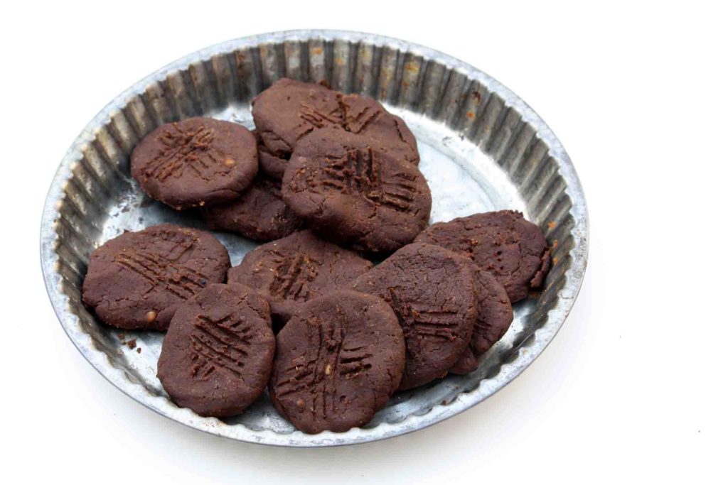 Galletas de garbanzo y algarroba, sin azúcar  y sin gluten