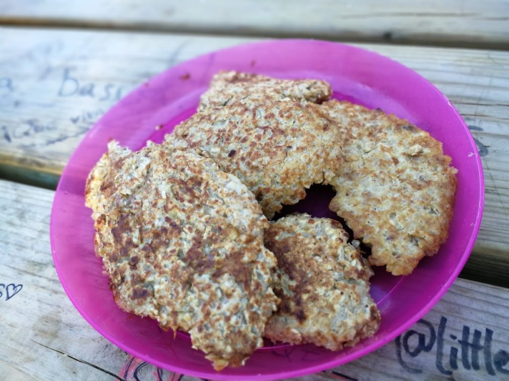 Tortitas de avena y plátano blw