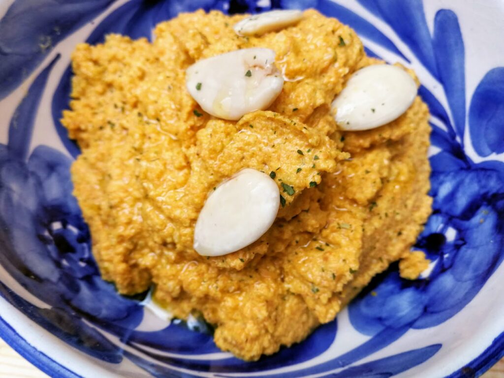 Hummus de zanahorias y almendras